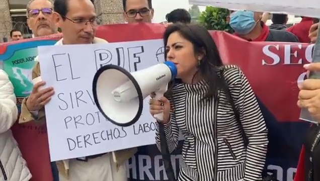 Empleados del Poder Judicial Protestan en San Lázaro por Adjudicación Millonaria a la Tesorería de la Federación